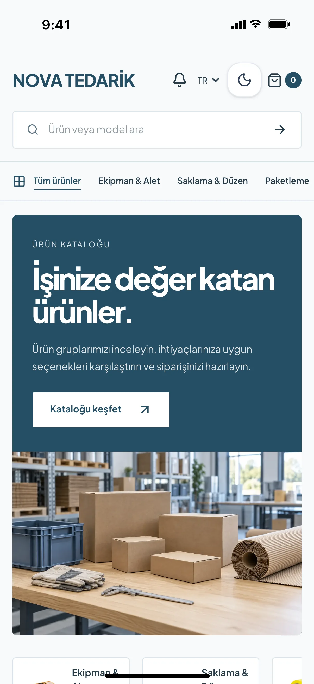 Hazır toptancı teması, telefon görünümü