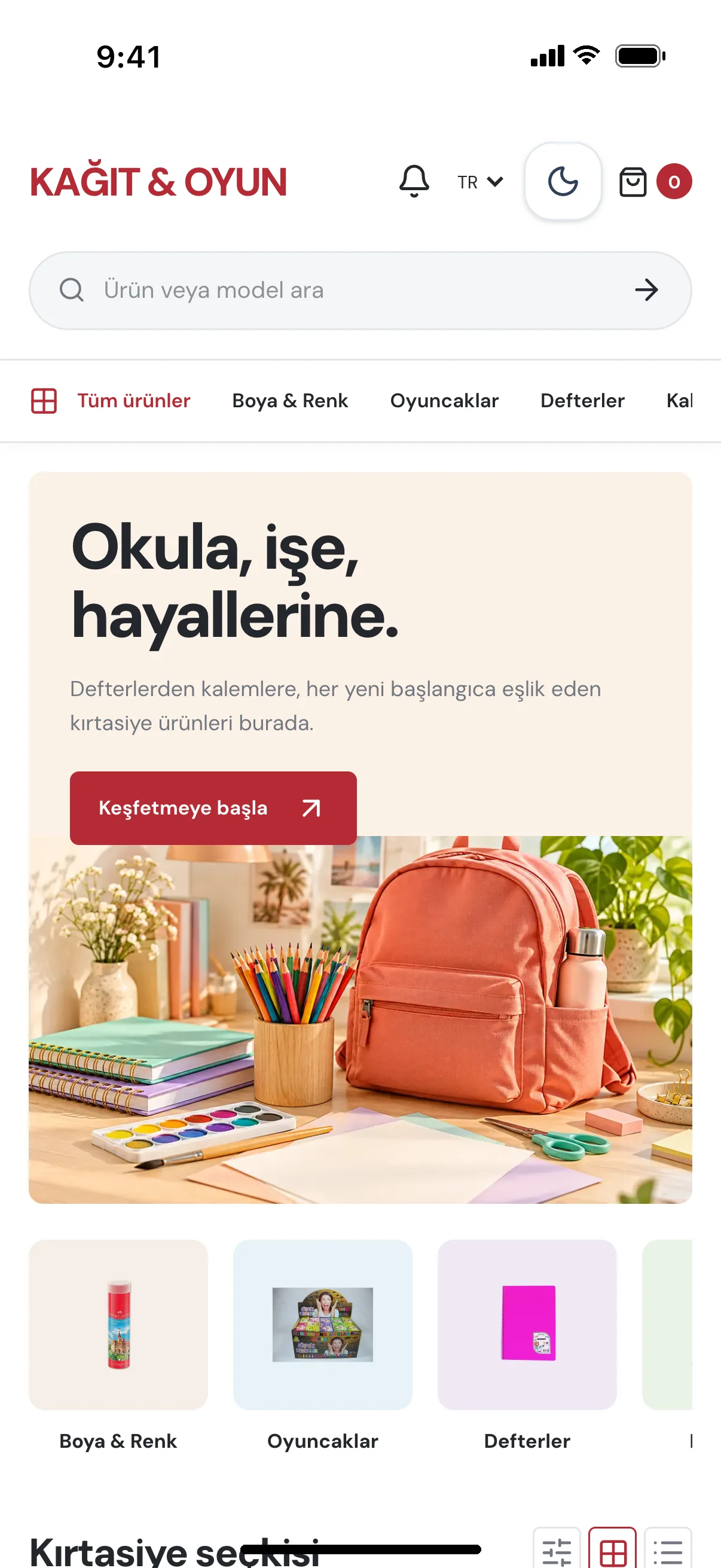 Hazır kırtasiye toptancısı teması, telefon görünümü