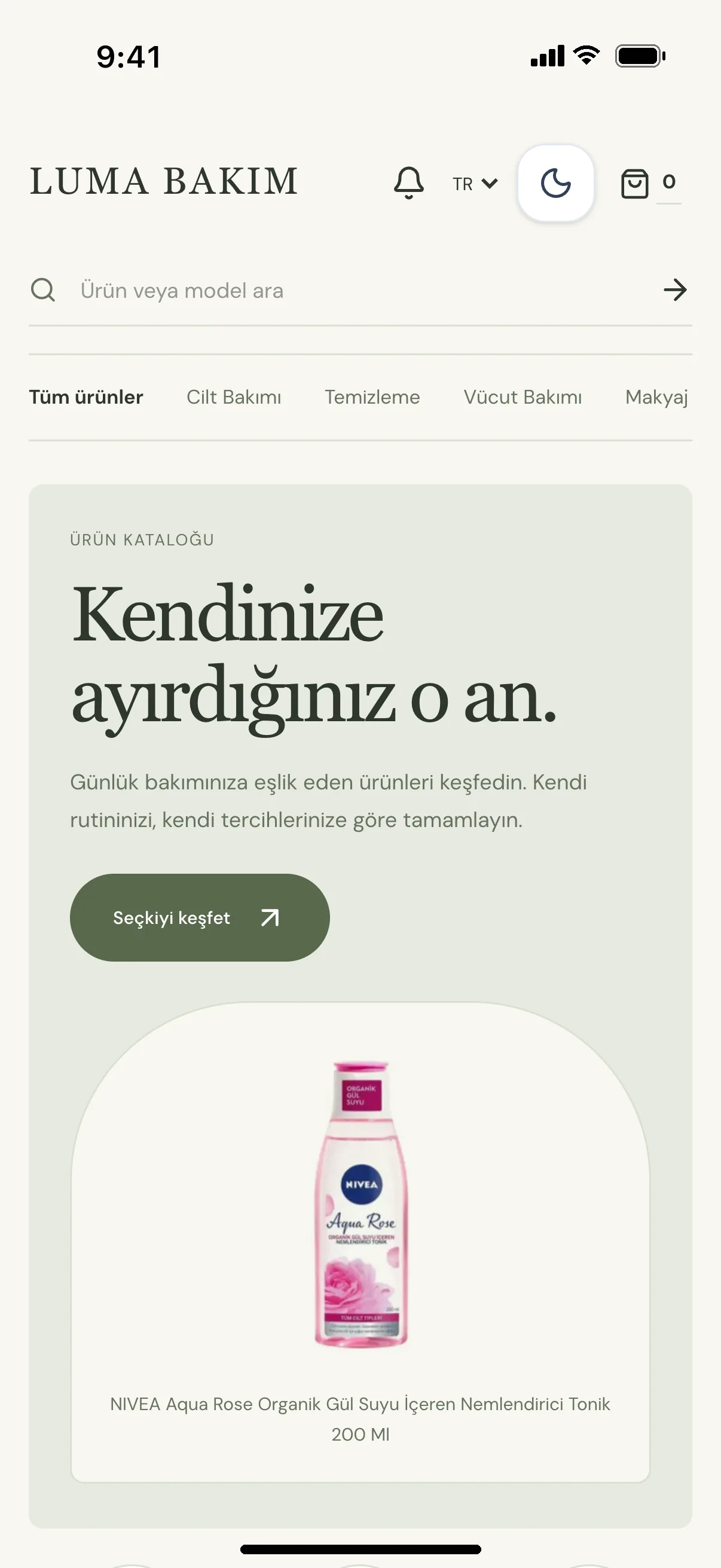 Hazır kozmetik toptancısı teması, telefon görünümü