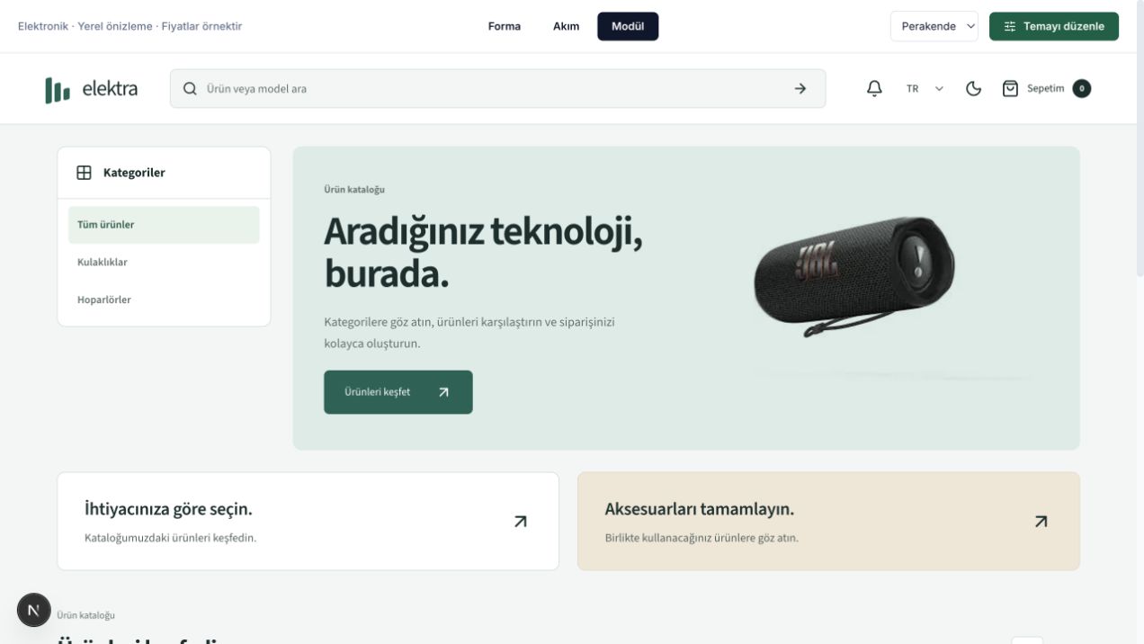 Modül dijital katalog teması