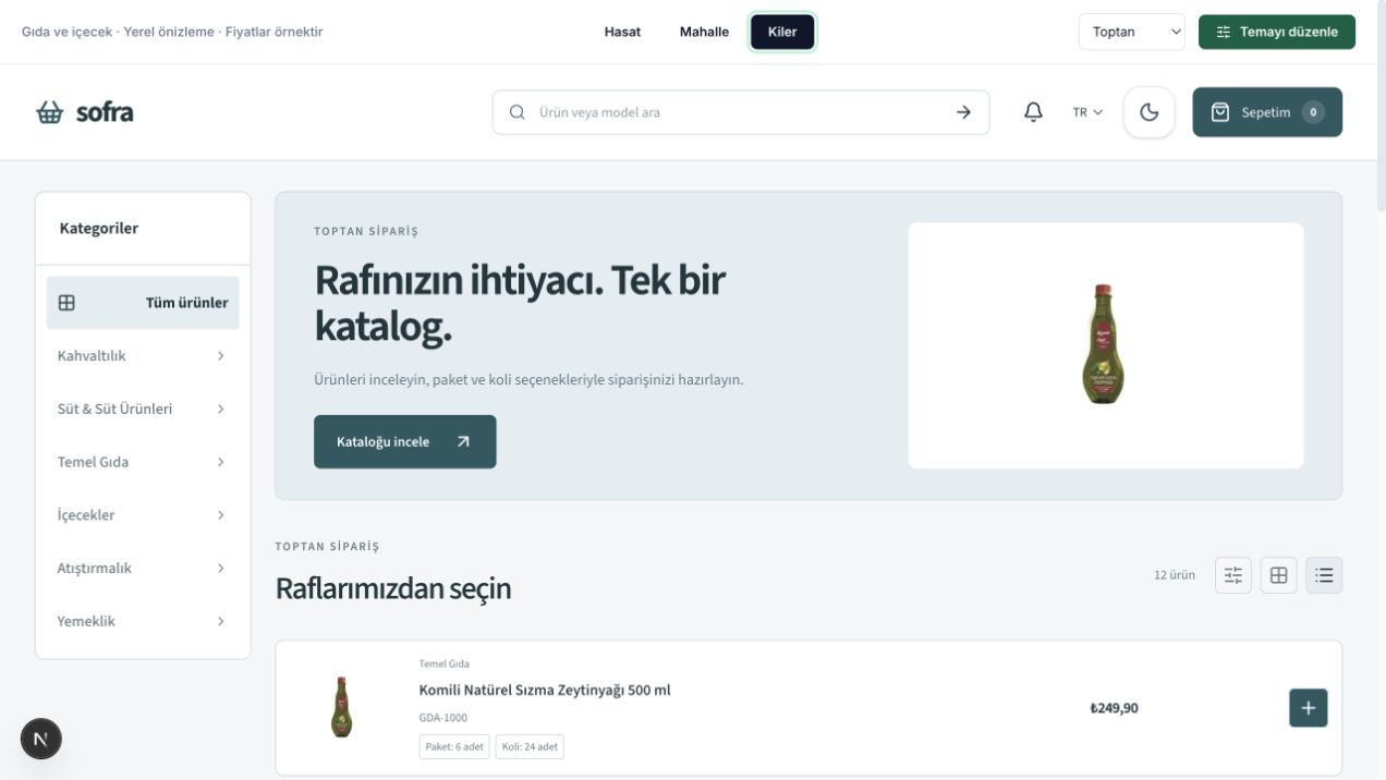 Kiler dijital katalog teması