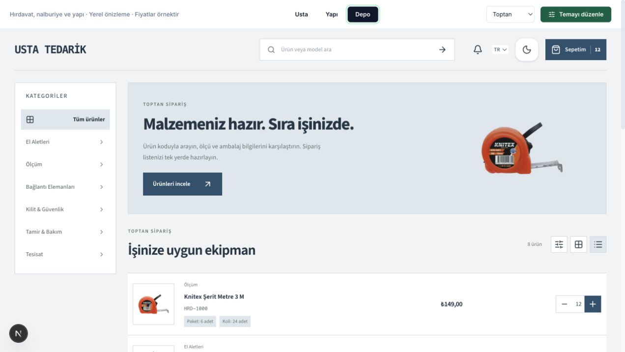 Depo dijital katalog teması