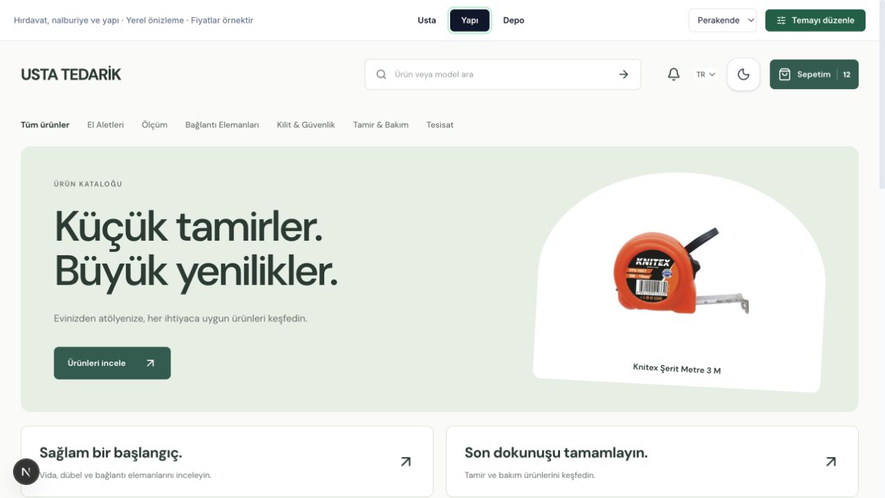 Yapı dijital katalog teması