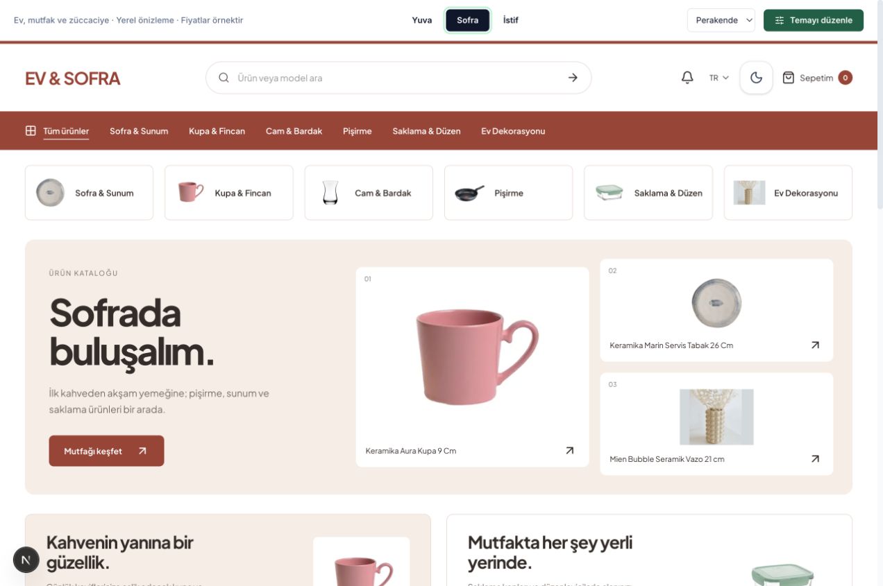 Sofra dijital katalog teması