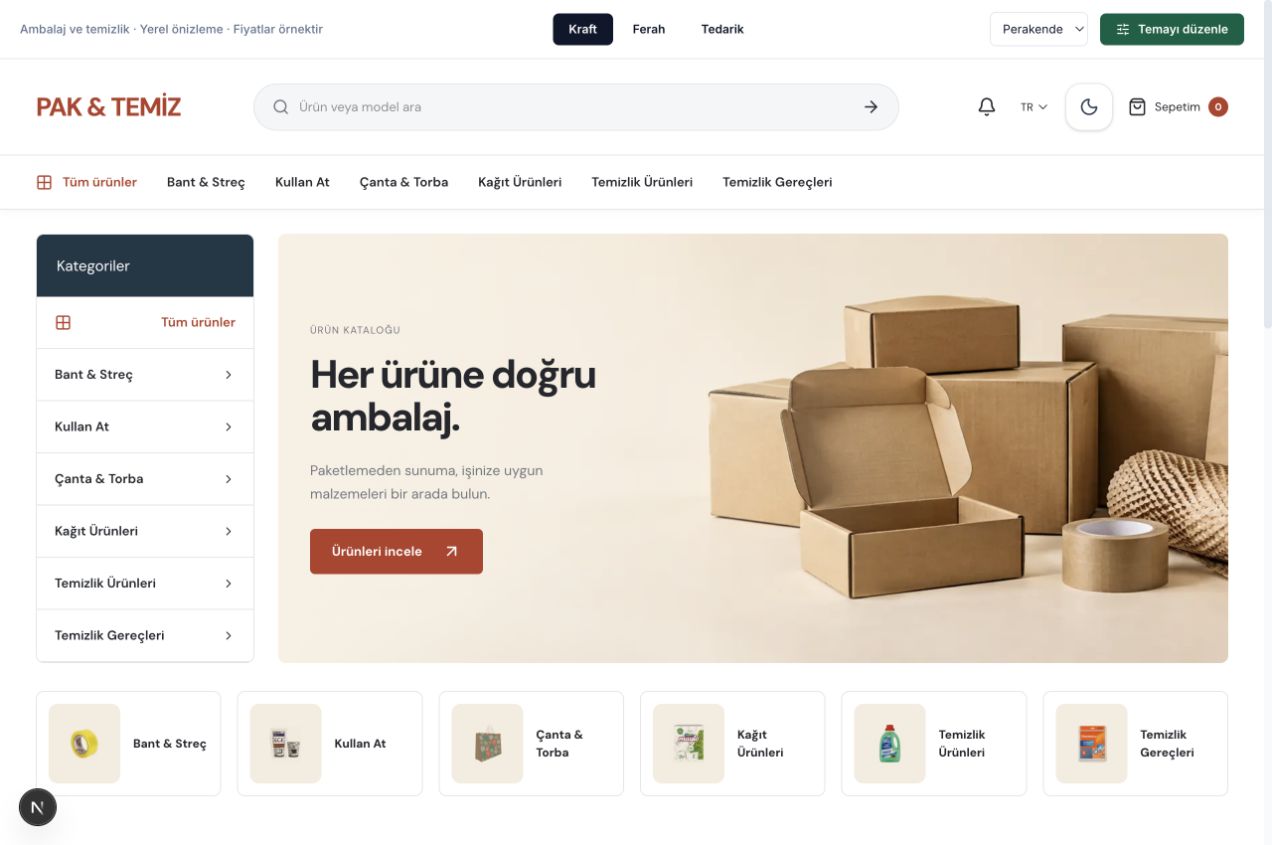 Kraft dijital katalog teması
