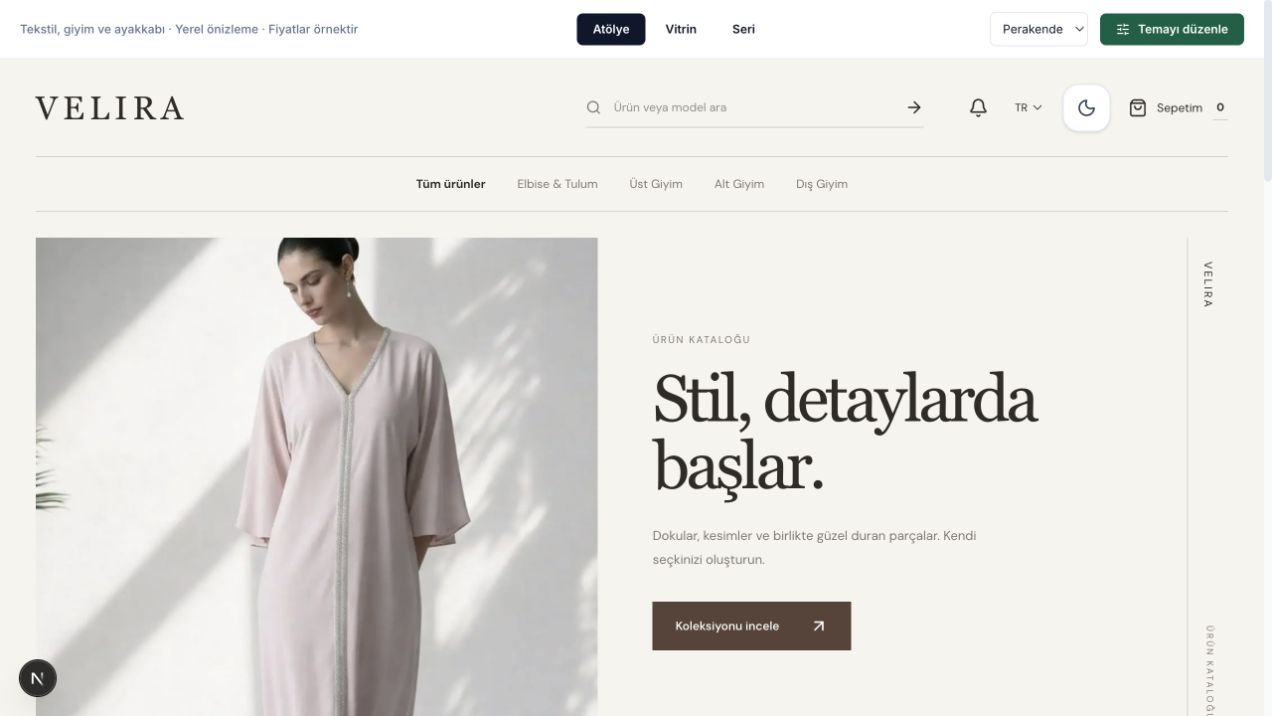 Atölye dijital katalog teması